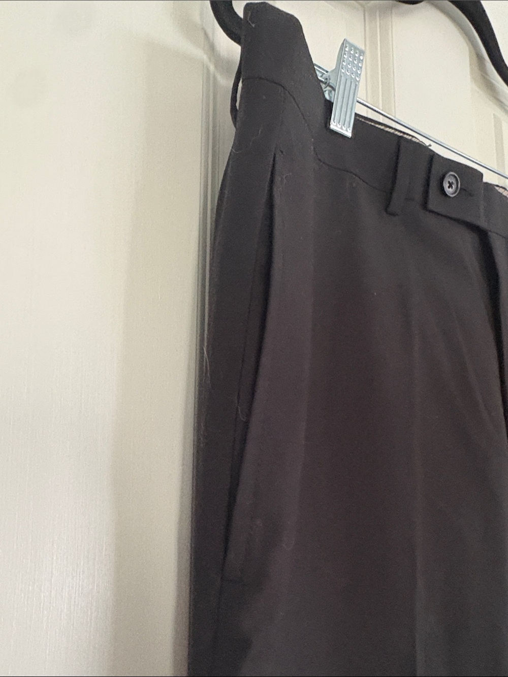 Calvin Klein Flat Front Men’s Classic Black Dress Pants - Picture 3 of 7